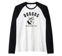 Akita - DOGGOS perché la Gente Succhia Maglia con Maniche Raglan