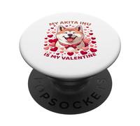 Akita Inu Affection: Festeggia l'amore con lealtà divertente PopSockets PopGrip Adesivo