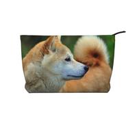 Akita Inu Bokeh Animali Cani Akita Inu, Borsa per cosmetici in velluto a coste Borsa per il trucco Borsa da viaggio portatile