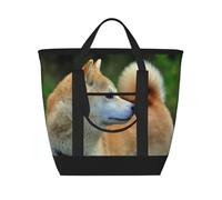 Akita Inu Bokeh Animali Cani Akita Inu,Borsa porta pranzo grande capacità isolata per donne e uomini, lavoro, picnic, viaggi