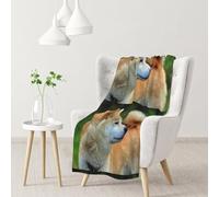 Akita Inu Bokeh Animali Cani Akita Inu,Coperta morbida, calda, anti-pilling, in flanella, peluche, 76 x 102 cm