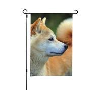 Akita Inu Bokeh Animali Domestici Cani Akita Inu, Bandiera Estiva da Giardino Bifacciale da 12x18 pollici per Esterni