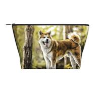 Akita Inu In Animali Cani HDR Estate Akita, Borsa da toilette Borsa per trucco Borsa per cosmetici Borsa da toilette da viaggio portatile