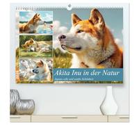 Akita Inu in der Natur. Japans edle und sanfte Schönheit (hochwertiger Premium Wandkalender 2026 DIN A2 quer), Kunstdruck in Hochglanz: Der Akita Inu in all seiner Ruhe, Kraft und Schönheit