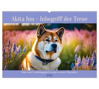 Akita Inu - Inbegriff der Treue (Wandkalender 2026 DIN A2 quer), CALVENDO Monatskalender: Stolz und Unabhängigkeit prägen seinen Charakter
