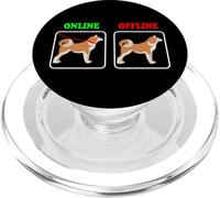 Akita Inu Ken Japanese Online Offline Leashed PopSockets PopGrip per MagSafe