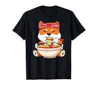Akita Shiba Inu Ramen Noodle Soup Soba Udon Bowl Anime Manga Maglietta