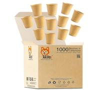 AKITAInk 1000 Bicchierini Caffè Carta 75 ml Avana Marrone | Bicchieri Monouso Biodegradabili Compostabili, Bicchieri Espresso di Carta Ecologici