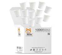 AKITAInk 1000 bicchierini caffè carta 75ml biodegradabili, Bicchieri caffe di Carta Monouso, Usa e Getta Ecologici Biodegradabili Piccoli Asporto Bevande Calde