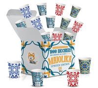 AKITAInk 1000 Bicchierini Caffe Carta Biodegradabili 75ml Design Maiolika