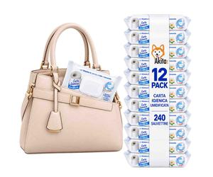 Akitaink 12 Confezioni Carta Igienica Umidificata Pocket 240 Pz