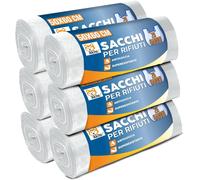 Akitaink - 120 Sacchetti Spazzatura 30L, 6 Rotoli Da 20 Sacchi Pattumiera 50X60C