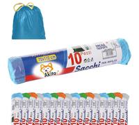 AkitaInk, 160 sacchi per pattumiera 70X110 con manici Alta Resistenza, 110L