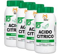 Akitaink 4 PZ Acido Citrico Anidro Naturale Ecologico, Multiuso e Versatile 4 KG