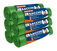 Akitaink 60 Sacchi Spazzatura Verdi 110L 70x110 cm 6 Rotoli