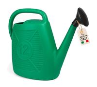 Akitaink Annaffiatoio 12 Litri Verde | Plastica Riciclata Resistente | Annaffiatoio da Giardino con Manico Ampio per Piante e Fiori
