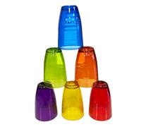 AKITAInk Bicchieri acqua vetro colorati Set 6 Bicchieri, 6 pezzi, Vetro, Multicolore (6 BICCHIERI MODELLO GIADA)