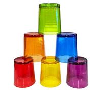 AKITAInk Bicchieri acqua vetro colorati Set 6 Bicchieri, 6 pezzi, Vetro, Multicolore (6 BICCHIERI MODELLO ANNA)