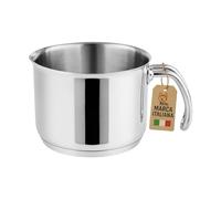 AkitaInk Bollilatte 12 cm in Acciaio Inox, Pentolino per Latte e Salse, Resistente e Pratico per Piccole Preparazioni in Cucina