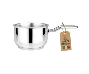 AkitaInk Bollilatte Casseruola Conica in Acciaio Inox 12 cm con Manico, Ideale per Latte, Creme e Piccole Preparazioni