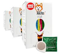 AkitaInk Cialde Caffè ESE 44 mm - Espresso Cremoso e Intenso, Compatibili con Macchine Standard, Disponibili 50, 100 e 150 Cialde (150 CIALDE DECAFFEINATO)