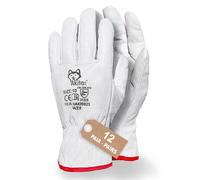 Akitaink - Guanti da Lavoro in pelle Fiore Bovino Tg.10 - Conf. 12 Paia