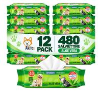 Akitaink Salviettine Pets Aloe Pop Up 12 Pack 480 Pz