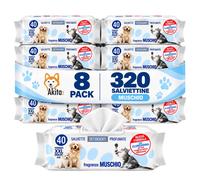 Akitaink Salviettine Pets Muschio 8 Pack 320 Pz Clorexidina