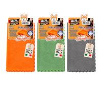 AKITAInk Set 3 Panni Pavimento in Microfibra Perla Clean 50x70 cm, 350 g/m², Alta Assorbenza, Senza Aloni, per Parquet, Ceramica, Marmo, Cotto e Superfici Lucide