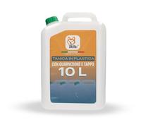 Akitaink - Tanica 10 Litri in Plastica Riciclata | Fusto Chiusura Ermetica, Manico Robusto, Colore Neutro, Ideale per Liquidi Alimentari e Oli, Made in Italy