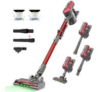 Akitas V10A Aspirapolvere Senza Fili 450W con Spazzola Anti-Grovigli per Capelli e Tappeti Motore Digitale BLDC 3 Velocità 50 Min di Autonomia Scopa Verticale e Portatile con Batteria al Litio