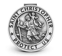 AKITSUMA Saint Christopher Visor Clip, Car Automotive Accessories, Gift for New Driver (Saint Christopher)