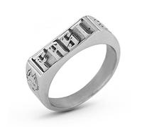 Akitsune Fast Statement Anello | argento Designer impilabile anello degli uomini dell'acciaio inossidabile delle donne degli Stati Uniti - US 8