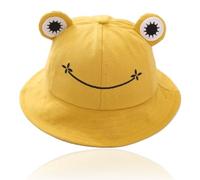 AKJAXQU Cappello da Pescatore Rana per Donna e Uomo Cappello Tessuto in Cotone Cappellino Sole Benna Allaperto Fisherman Hat Trendy Cappello alla Pescatora Adulto Bambini
