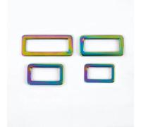 AKJXI 5/10 Pezzi 20-50 mm Fibbie in Metallo per Tracolla Borsa Tri Glide Slider Chiusura fettuccia Cintura Cane Ganci di Regolazione Fai da Te Accessori hardware-38 mm-5 pezzi-AP264-colorato