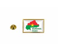 Akkachafactory - Spilla con bandiera del Paese BF Burkina Faso