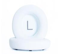 Akkiv Cuscinetti auricolari di ricambio per cuffie compatibili con cuffie Anker Soundcore Life Q45, Space Q45, morbidi e confortevoli, in pelle, colore bianco