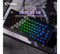 Akko 5075 V3 HE Tastiera magnetica 75% Trigger rapido 0.005mm 8K Frequenza di polling ARGB Guarnizione tastiera meccanica da gioco personalizzata cablata