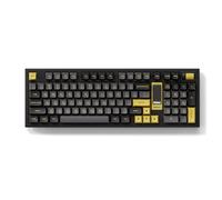 Akko 5098B Tastiera da gioco meccanica wireless oro nero con schermo TFT Manopola verticale 96 tasti Guarnizione retroilluminata RGB sostituibile a caldo ANSI-US
