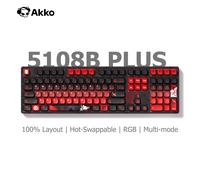 Akko 5108B Plus Tastiera meccanica Hot Swap RGB ACA Profilo PBT Keycap USB Type-C/2.4GHz/Bluetooth 5.0 Tastiera da gioco wireless