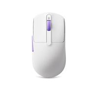 Akko Dash Master Mouse da gioco wireless, frequenza di polling 8K con sensore ottico PAW3955, fino a 65000 DPI, interruttori ottici, mouse simmetrico BT/2.4G/Wired, bianco