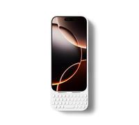 Akko MetaKey - Tastiera per iPhone 16 Pro Max Massimizza lo spazio dello schermo per una digitazione accurata, bianco nuvola