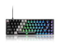 Akko MOD68 8K Rapid Trigger Tastiera, Alluminio CNC, Tastiera cablata effetto Hall, 65% layout USA, RT0.005 mm, tasti Cherry Profile (gradiente ibrido nero trasparente, interruttore magnetico AstroAim