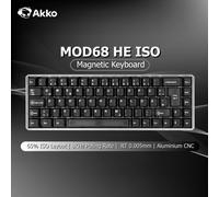 Akko MOD68 HE Tastiera ISO UK/DE/FR Layout 65% Interruttore magnetico Trigger rapido 0.005mm 8K ARGB Tastiera meccanica da gioco personalizzata