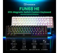 Akko MonsGeek FUN68 HE Tastiera magnetica 65% Trigger rapido 0,005 mm 8000 Hz ARGB USB/Tastiera personalizzata da gioco wireless per giocatori