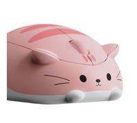 Akko Mouse da gioco wireless a tema gatto, 2,4 GHz con ricevitore USB, mouse ergonomico wireless, tracciamento ottico da 1200 DPI, mouse carini, compatibile con PC, Mac, laptop (Rosa Angie)