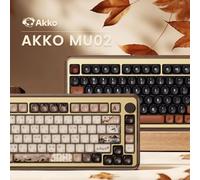Akko MU02 75% tastiera meccanica in legno per isolamento da montagna tastiera da gioco cablata RGB Hot-swappable BT5.0/2.4G Wireless e di tipo C