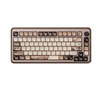 Akko MU02 Tastiera meccanica con custodia in legno di noce, 75% RGB 2.4G Wireless/Bluetooth/cablata, tastiera da gioco sostituibile a caldo, con tasti PBT Dye-Sub per Mac & Win (Mountain Seclusion