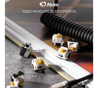 Akko Penguin Switch 5 Pin 50gf Interruttore tattile silenzioso per tastiera meccanica MX Adatto per la digitazione ufficiale (45 pezzi)