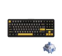 Akko TAC87 Tastiera da gioco nera e oro Tastiera meccanica Tri-Mode sostituibile a caldo con tasti in PBT Cherry Profile Keycap, interruttore a specchio